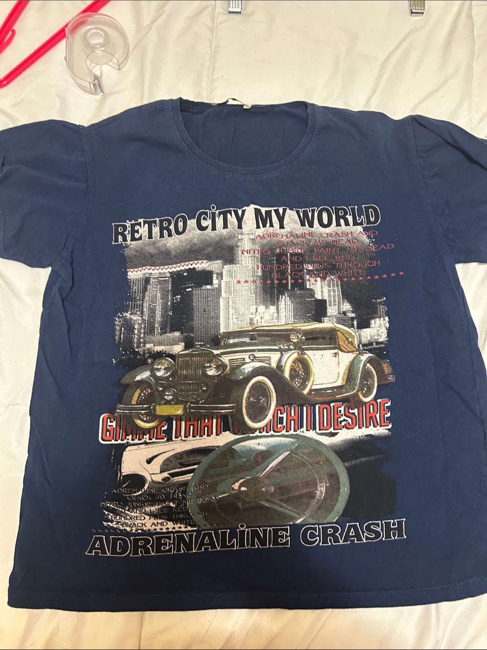 Men's Retro City Graphic Tee - Navy Blue